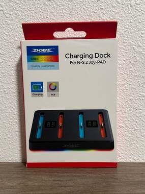 DOBE Charging Dock for Nintendo Switch 2 Joy-Con Controllers with RGB Lighting